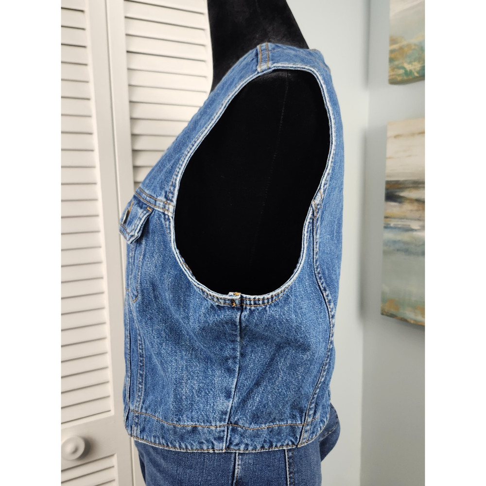 Universal Thread Denim Vest Large - image 3